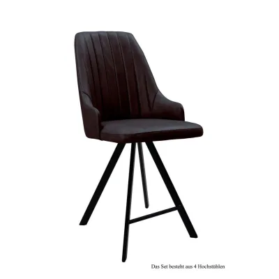 58aufmkessel Thekenstuhl Dunkelbraun, Schwarz 60x108x52 cm