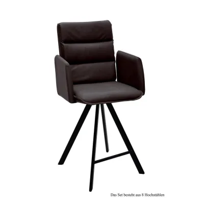 58aufmkessel Thekenstuhl Dunkelbraun, Schwarz 60x109x52 cm