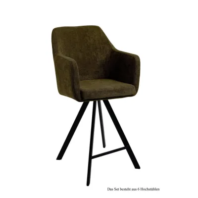 58aufmkessel Thekenstuhl Dunkelgrün, Schwarz 60x104x57 cm