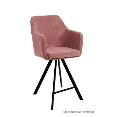 58aufmkessel Thekenstuhl Dunkelrosa, Schwarz 60x104x57 cm