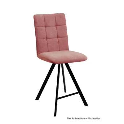 58aufmkessel Thekenstuhl Dunkelrosa, Schwarz 60x108x47 cm