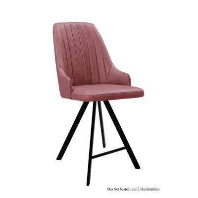 58aufmkessel Thekenstuhl Dunkelrosa, Schwarz 60x108x52 cm