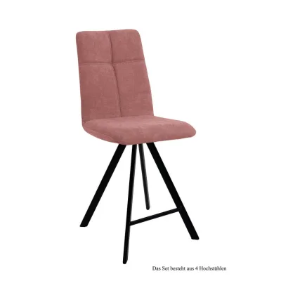 58aufmkessel Thekenstuhl Dunkelrosa, Schwarz 60x109x47 cm
