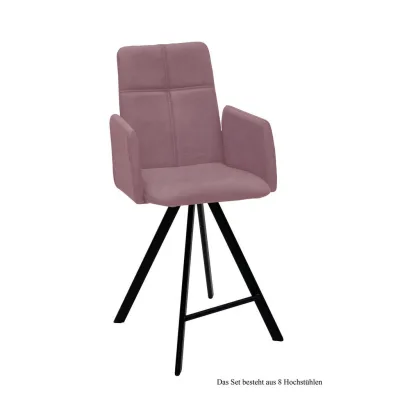 58aufmkessel Thekenstuhl Dunkelrosa, Schwarz 60x109x52 cm