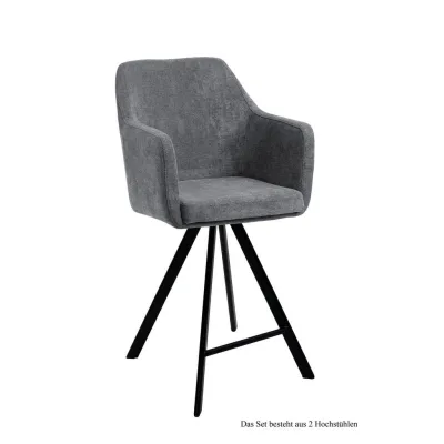 58aufmkessel Thekenstuhl Grau, Schwarz 60x104x57 cm
