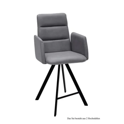 58aufmkessel Thekenstuhl Grau, Schwarz 60x109x52 cm