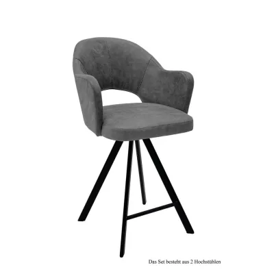 58aufmkessel Thekenstuhl Grau, Schwarz 61x104x59 cm