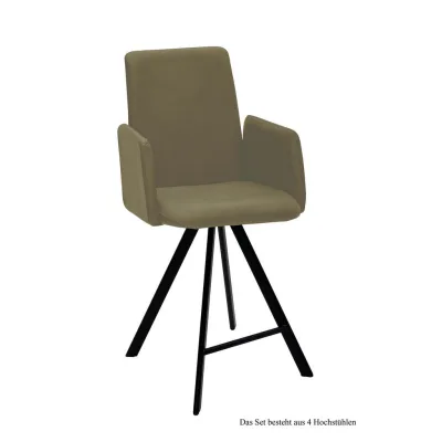 58aufmkessel Thekenstuhl Olivgrün, Schwarz 60x109x52 cm