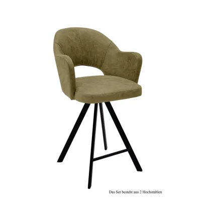 58aufmkessel Thekenstuhl Olivgrün, Schwarz 61x104x59 cm