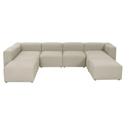 58aufmkessel Wohnlandschaft Creme 350x73x250 cm