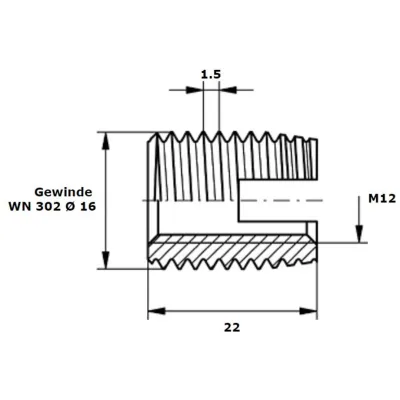 88302 ENSAT Stahl blau verzinkt Typ 302 M12