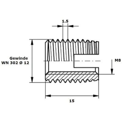 88302 ENSAT Stahl blau verzinkt Typ 302 M8