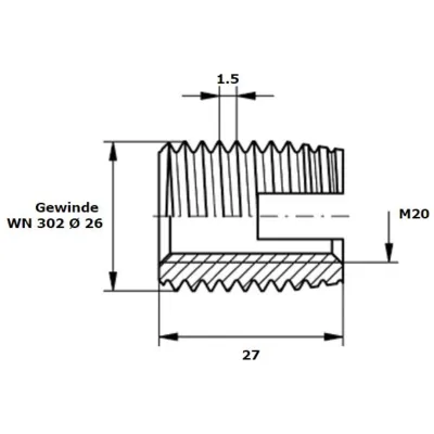 88302 ENSAT Stahl blau verzinkt Typ 307 M20