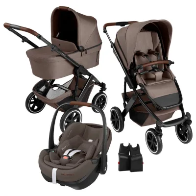 ABC Design Kinderwagenset Salsa 5 Air All In One Set Maxi Cosi Braun, Weiß, Sand 63x118x95.5 cm