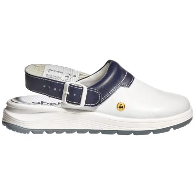 Abeba Clog EASY 2.0 ESD 837622 OB Gr. 46 weiß/blau