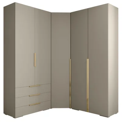 Abiks Möbel Garderoben-Set Kaschmir, Gold 181.7x236.7x47 cm