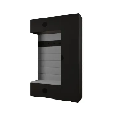 Abiks Möbel Garderoben-Set Schwarz, Grau, Schwarz 150x236.7x47 cm