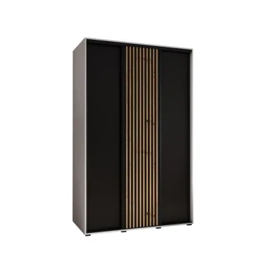 Abiks Möbel Schwebetürenschrank Weiß, Schwarz, Eiche Artisan 150x205.2x60 cm