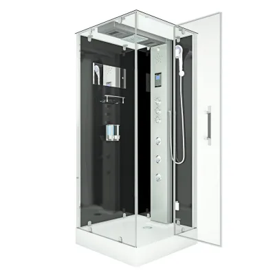 AcquaVapore by Sandra Jentho Dampfdusche Schwarz 90x218x90 cm