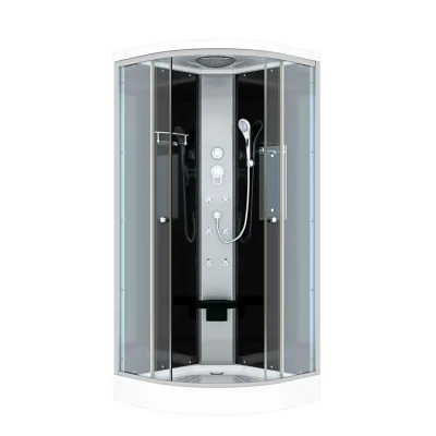 AcquaVapore by Sandra Jentho Dusche Schwarz 100x215x100 cm