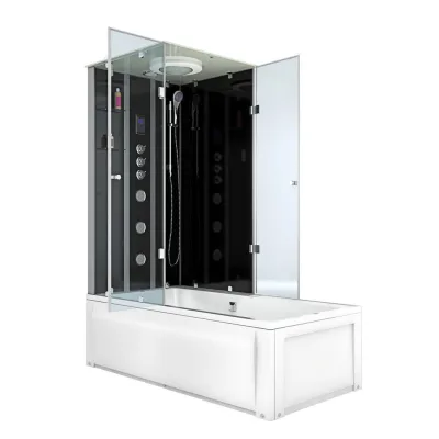 AcquaVapore by Sandra Jentho Dusche Schwarz 180x225x90 cm