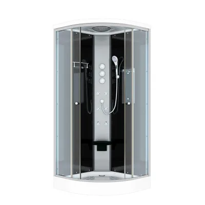 AcquaVapore by Sandra Jentho Dusche Schwarz 90x215x90 cm