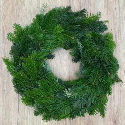 Adventskranz, Nordmanntanne, rund gebunden, ca. 40 cm Ø