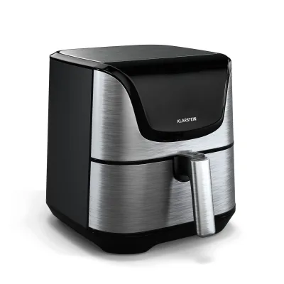 AeroVital Deluxe Heißluftfritteuse   1700 W   8 Funktionen   inkl. Zubehör   200°C   Timer Edelstahl