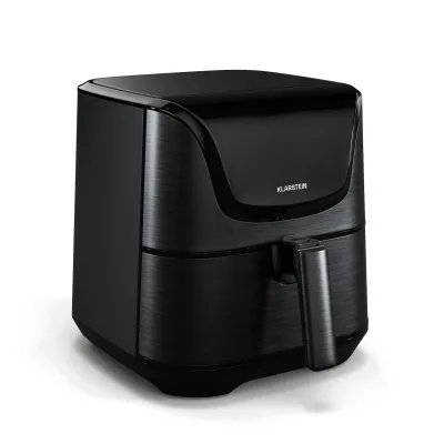 AeroVital Deluxe Heißluftfritteuse   1700 W   8 Funktionen   inkl. Zubehör   200°C   Timer Schwarz