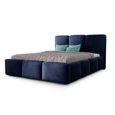 Agmat-Furniture Polsterbett Blau 140x200 cm