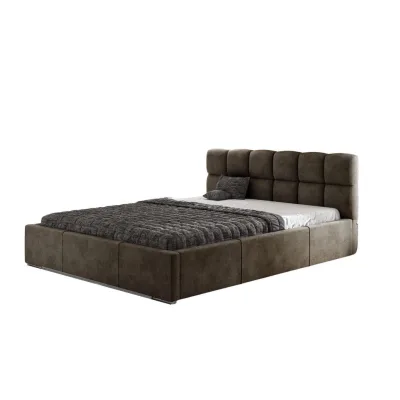 Agmat-Furniture Polsterbett Braun 140x200 cm
