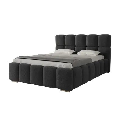 Agmat-Furniture Polsterbett Dunkelgrau 140x200 cm