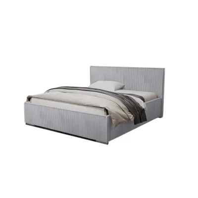 Agmat-Furniture Polsterbett Hellgrau 160x200 cm