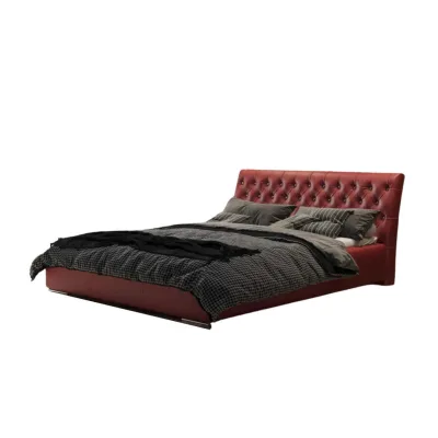 Agmat-Furniture Polsterbett Rot 160x200 cm