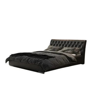 Agmat-Furniture Polsterbett Schwarz 200x200 cm