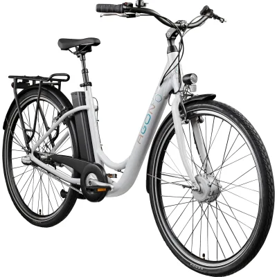 Agon Aurora 28 Zoll E-Bike 28 Zoll Citybike bis 130 km Damen Herren 150 - 175 cm Pedelec Elektrofahrrad 3 Gang und Beleuchtung StVZO