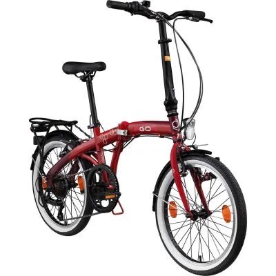 Agon Parklane Klapprad 150 - 185 cm Klappfahrrad mit 6 Gängen Fahrrad Faltrad mit Beleuchtung StVZO und Fahrradständer