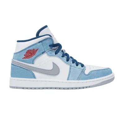 Air Jordan 1 Mid French Blue Fire Red
