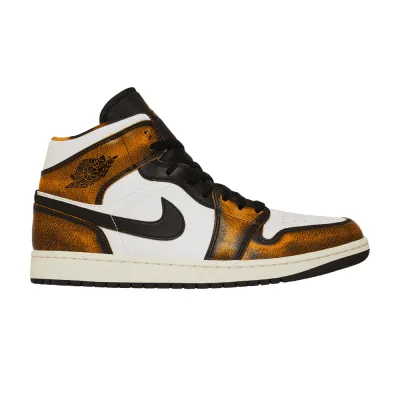 Air Jordan 1 Mid SE Orange Wear Away