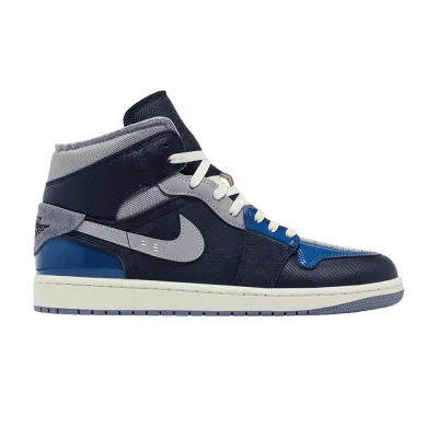 Air Jordan 1 Mid SE Craft Obsidian French Blue Ashen Slate White