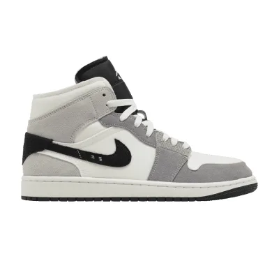 Air Jordan 1 Mid SE Craft White Cement Grey Black