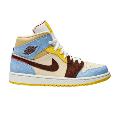 Air Jordan 1 Mid SE Fearless Maison Chateau Rouge