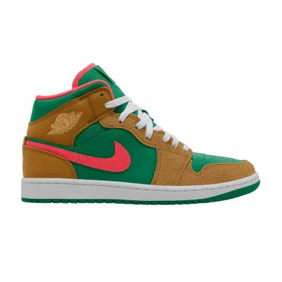 Air Jordan 1 Mid SE Wheat Watermelon