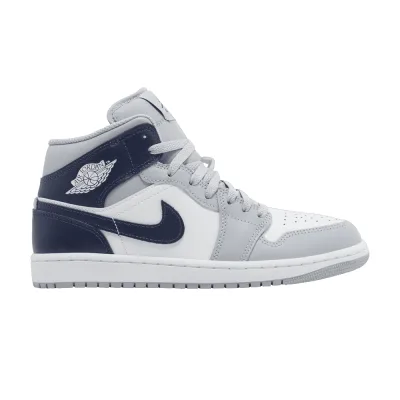 Air Jordan 1 Mid Wolf Grey Midnight Navy