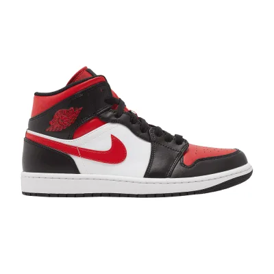 Air Jordan 1 Mid White Black Red
