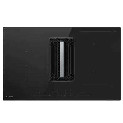 AirJet Hybrid Down Air System   Induktionskochfeld mit integriertem Abzug   745 m³/h   EEK A++ Schwarz