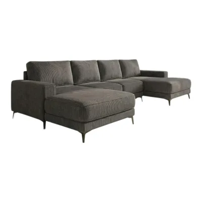 A&J MöbelLand Ecksofa Grau 320x185 cm
