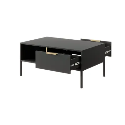 AKL Furniture Couchtisch Schwarz 97x45x60 cm