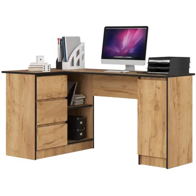 Akord Eckschreibtisch Eiche 155x77x85 cm