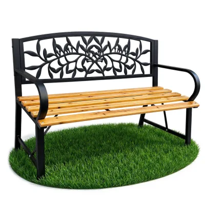 Akord Gartenbank Schwarz, Braun 118x87x51.5 cm